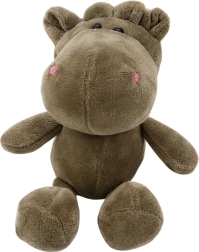 Hipopótamo de peluche con ventosa, marrón 23 × 12 cm