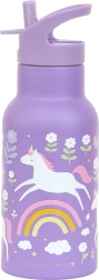 A Little Lovely Company - botella de acero inoxidable 350 ml - Unicornios y Arcoíris