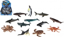 Criaturas marinas de plástico 8-10 cm, mezcla de especies en caja