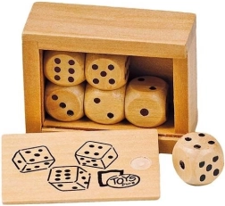 Dados de juego de madera en caja - GOKI