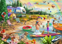 Puzzle Campamento de verano junto al lago 500 piezas BLUEBIRD