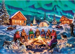 Puzzle Noche con aurora boreal 1000 piezas GIBSONS