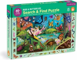 Puzzle Mudpuppy insectos y mariposas de 64 piezas