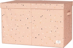 3 Sprouts baúl para juguetes recycled terrazzo clay