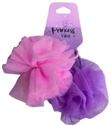 PINK set de gomas para el pelo de tul rosa y morada, 2 uds