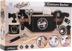 Juego infantil de pequeño barbero con cinturón y accesorios