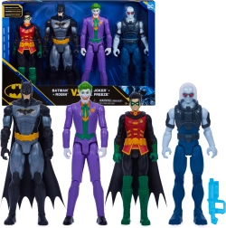 Batman DC set de 4 figuras de acción: Batman, Robin, Joker y Mr. Freeze 30 cm