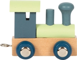 Locomotora polar de letras azul