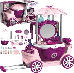 Salón de belleza infantil WOOPIE en maleta con ruedas 4 en 1 con 31 accesorios