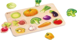 Rompecabezas Montessori de madera verduras CLASSIC WORLD