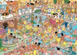 Rompecabezas JUMBO Jan van Haasteren - Un wellness un poco diferente 1000 piezas