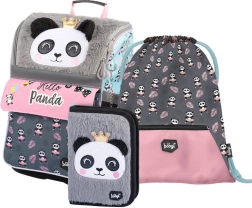 Set escolar BAAGL Zippy Panda – cartera, estuche y bolsa para zapatillas