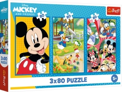 Puzzle 3x80 – equipo MICKEY MOUSE de Trefl