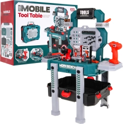 Banco de trabajo infantil 2 en 1 – maletín y soporte – Azul