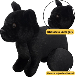Perrito de peluche negro 19 cm