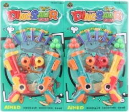 Pistola de dinosaurio para dardos de espuma y pelotas – set para niños