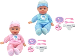 Muñeco bebé con sonidos y accesorios 41 cm