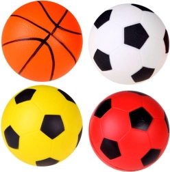 Set de pelotas de espuma 4 uds 10 cm – fútbol y baloncesto
