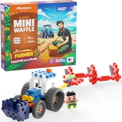 Juego de construcción MINI WAFFLE FARMER – tractor con arado, 50 piezas
