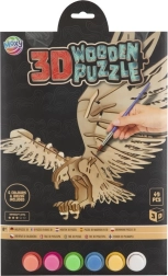 MOXY rompecabezas 3D de madera para colorear – águila