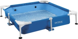 Piscina con estructura para perros 152 × 152 × 31 cm con válvula de desagüe