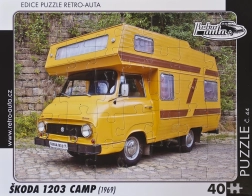 Puzzle Retro Coches Škoda 1203 Camp 40 piezas