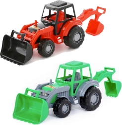 Tractor de plástico con cargador y excavadora