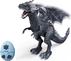 Dragón de hielo teledirigido con efectos de humo, luz y sonido, 56 cm