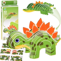 Puzle 3D modelo de cartón – dinosaurio stegosaurus DIY