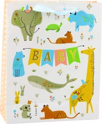 Bolsa de regalo Baby con animalitos 32 x 26 x 10 cm