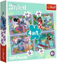 Puzzle Lilo & Stitch 4 en 1 Día Loco Trefl