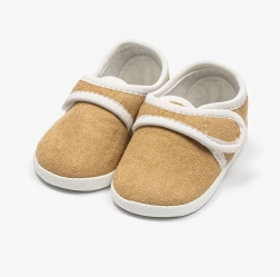Patucos infantiles de ante sintético New Baby marrones 0–3 meses