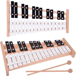 Campanas cromáticas de madera de 27 tonos con baquetas