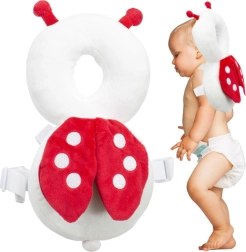 Mochila protectora para los primeros pasos – cojín para la cabeza infantil – Mariquita