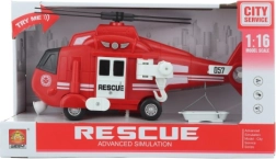 Helicóptero de bomberos a pilas con luz y sonido