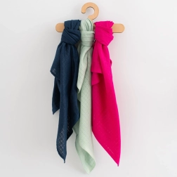 Pañales de algodón de colores New Baby 70 × 80 cm, 3 uds – para niña