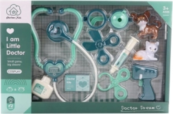 Set de veterinaria con perrito y gatito a pilas