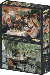 Grafika puzzle Desayuno de remeros y La Grenouillère 2×500 piezas