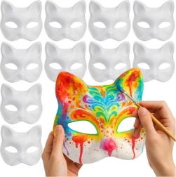 Juego de máscaras de gato DIY 10 uds RUHHY