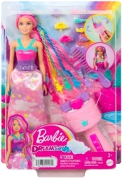 Barbie princesa con máquina de peluquería para hacer mechones rizados