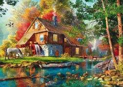 Puzzle Molino de agua en otoño 1000 piezas SCHMIDT