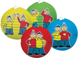 Farolillo de papel con motivo de Pat y Mat, 25 cm