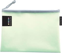 Carpeta de malla verde con cremallera A5 Pastelini