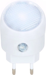 Luz nocturna LED para enchufe con sensor crepuscular, blanca