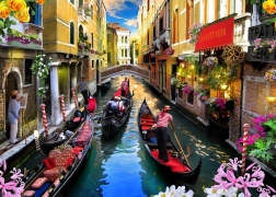 Puzzle Barqueros de Venecia 500 piezas