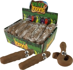 Juguete antiestrés estirable caca con ojos