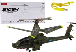 Helicóptero RC Apache SYMA S109H khaki