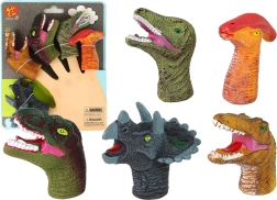 Títeres de dedo de dinosaurios de colores, set de 5 piezas