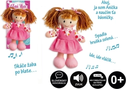 Muñeca de peluche Anička 20 cm, habla eslovaco