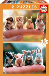 Educa Puzzle Pequeños animalitos 2x20 piezas